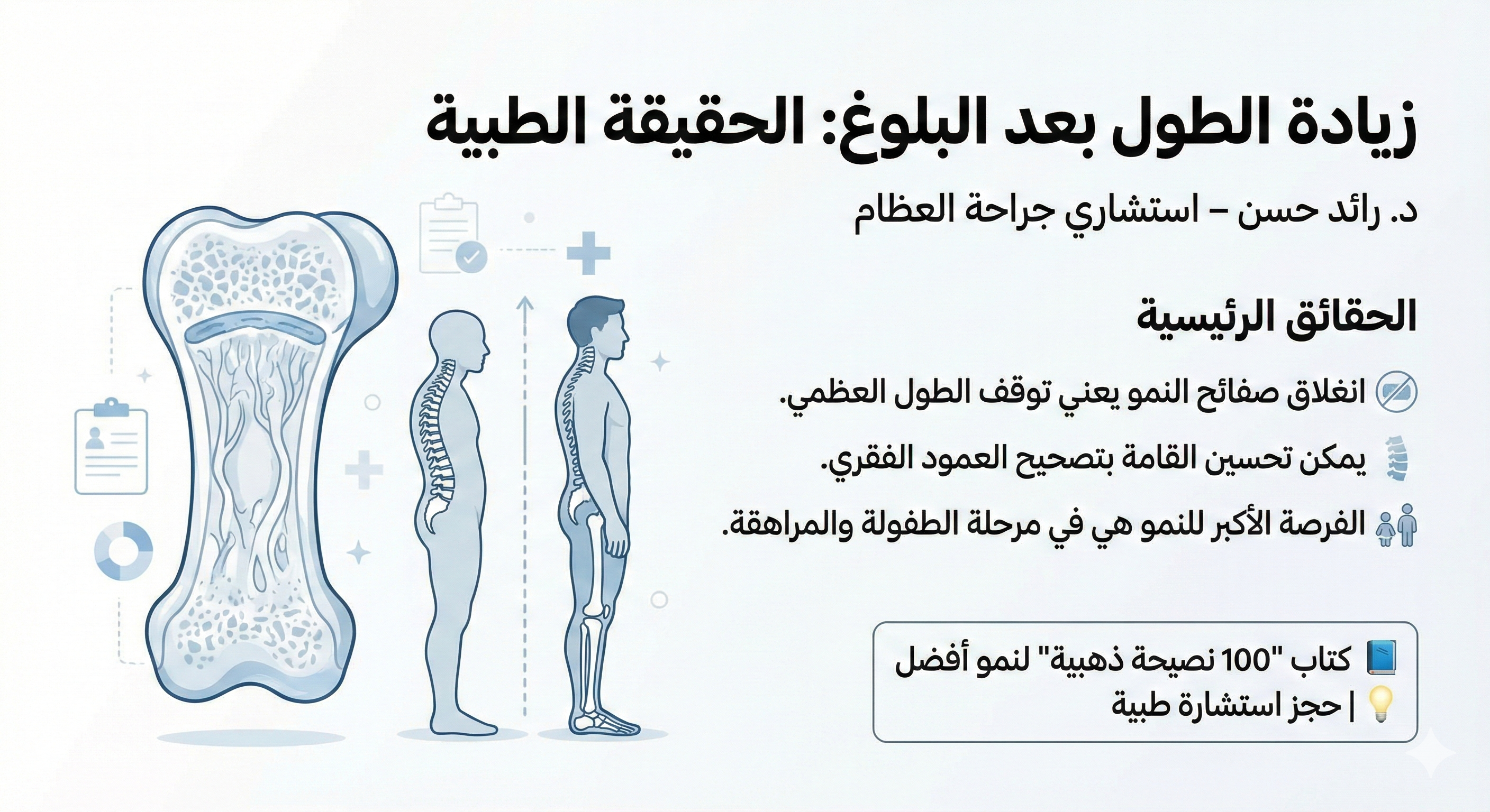 هل يمكن زيادة الطول بعد البلوغ؟ الحقيقة الطبية كاملة | عيادة د. رائد ...