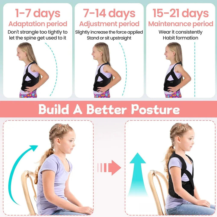 🧒 Adjustable Back Posture Corrector for Kids & Teens - BoneGrowPlus