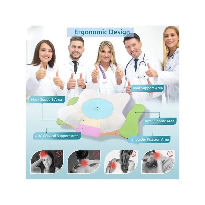 وسائد مرنة ناعمة ومريحة لدعم الرقبة - عيادة الدكتور رائد