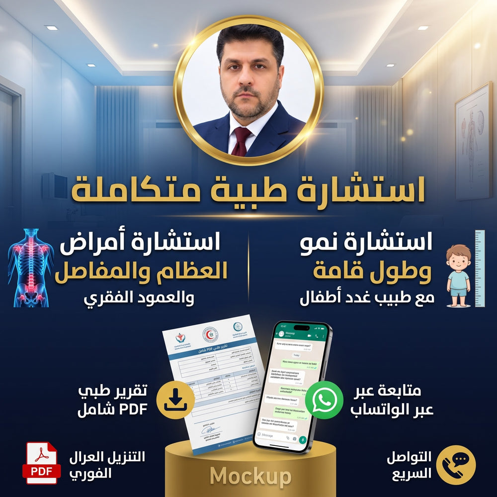 استشارة د. رائد حسن عن بُعد | الطول والنمو وأمراض العظام والمفاصل والعمود الفقري